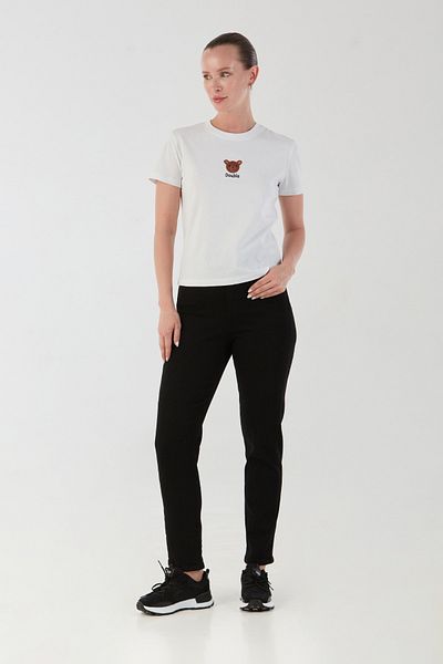 Fulla Moda Μπλουζάκι με κέντημα αρκουδάκι και κείμενο