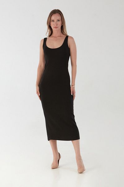 Fulla Moda Βασικό φόρεμα με χοντρό λουράκι Casual Modal