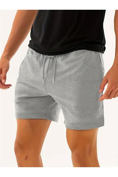 LASVES Gray Shorts Comfortable Style