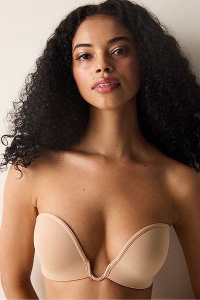 Penti Sutien Push Up Deep U Wire de culoare bej