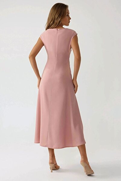 Hiccup V-Neck A-Form Midi Dress