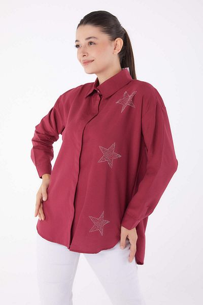 TOFİSA Cămașă Star Stone Roșu Claret - 13255
