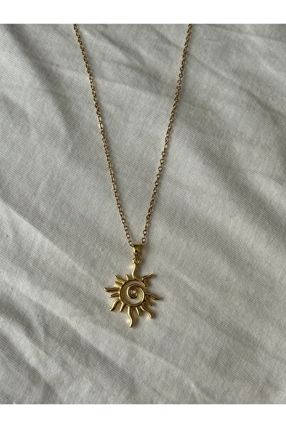 Midellie güneş çelik kolye