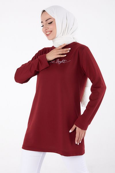 TOFİSA Hanorac imprimat Roșu Claret - 13328