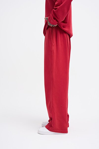 Machinist Men's Washable Basic Baggy Red Sweatpants