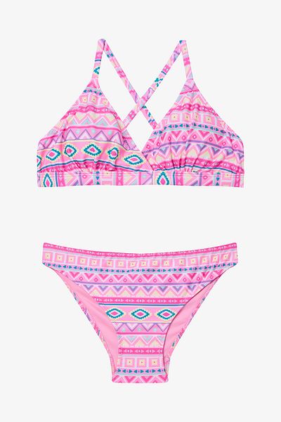 Penti Dreieckiges Bikini-Set mit Texas-Ethno-Muster für junge Mädchen