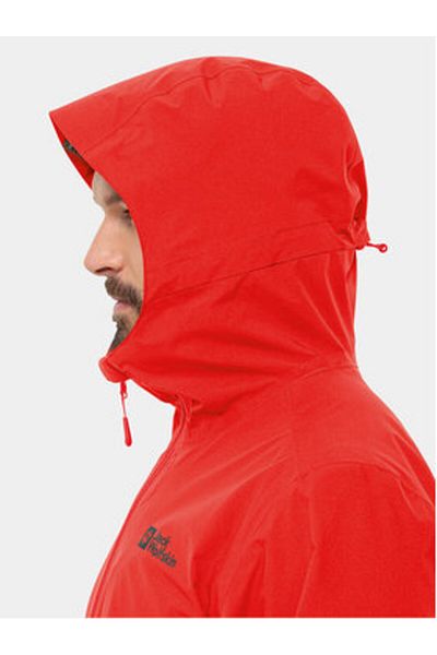 Jack Wolfskin Mens Raincoat 1116391 Red