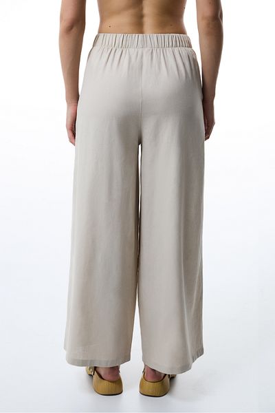 Penti Stone Color Luna Linen Long Trousers