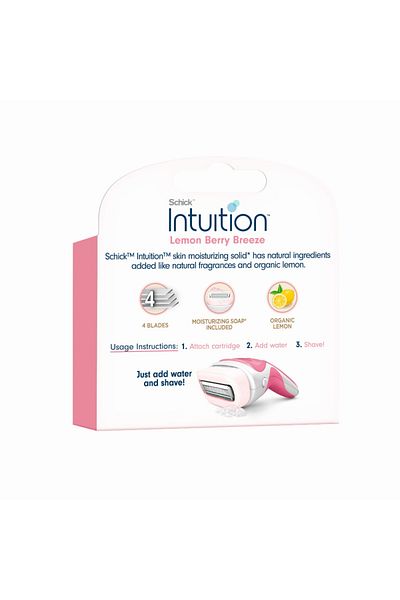 INTUITION Schick Intuition Lemon & Raspberry Razor Blades - 3 Blades