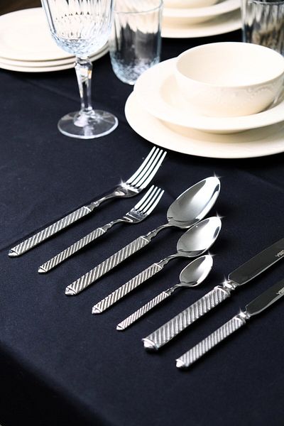 Lugga Linda Sade Cutlery Set for 12 People 84 Pieces