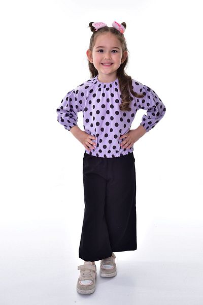 ZUZUNGA Poantiye Patterned Off Shoulder Girl's Bottom-Top Suit