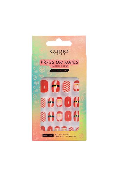 Cupio Cupio Kids TEEN false nail set - Santa Claus and Sweets