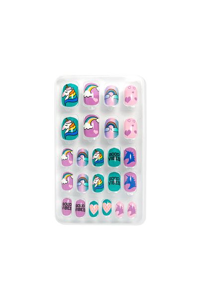Cupio Cupio Kids TEEN false nail set - Colorful Rainbow