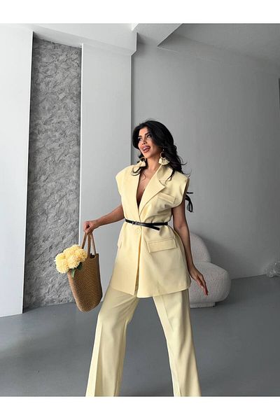 Moda İkra Women Blazer Vest Pants Suit