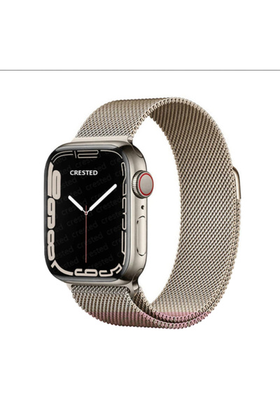 UnDePlus Apple Watch 7/8/9 41mm Uyumlu Kordon Milano Loop Metal Kordon