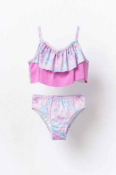 Banamio Camelia Star Patterned Strappy Girl's Swimsuit Bikini Set