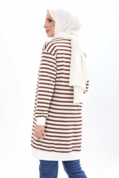 TOFİSA Csíkos tunika barna - 23925