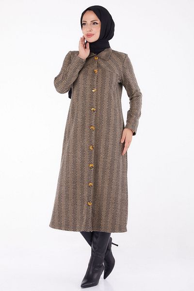 TOFİSA Buttoned Cap Mink - 13307