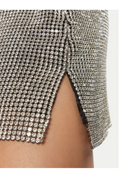 Juicy Couture Fustă mini pentru femei JCMGS223261 argintie