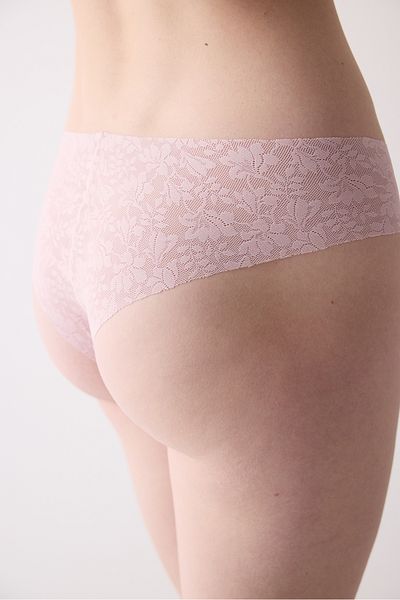 Penti Invisible Laser Cut Lacy Lace Cheeky Dried Rose Pink Hipster Panties