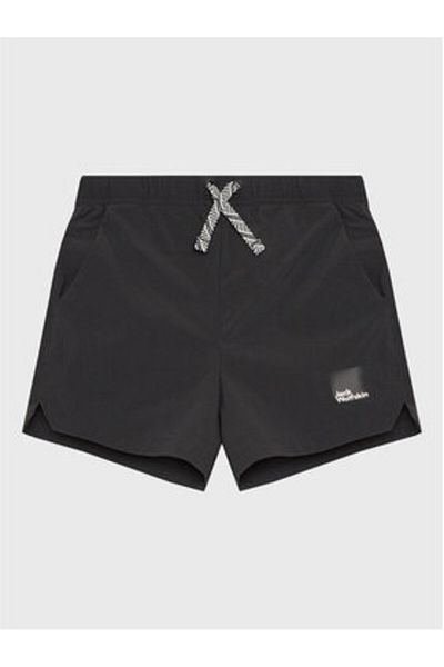 Jack Wolfskin Pantaloni scurți din material textil pentru băieți 1609871 Negri
