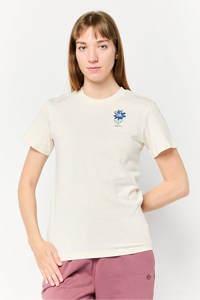 adidas Women Sportswear Fit Short Sleeves Outdoor Top, Off White