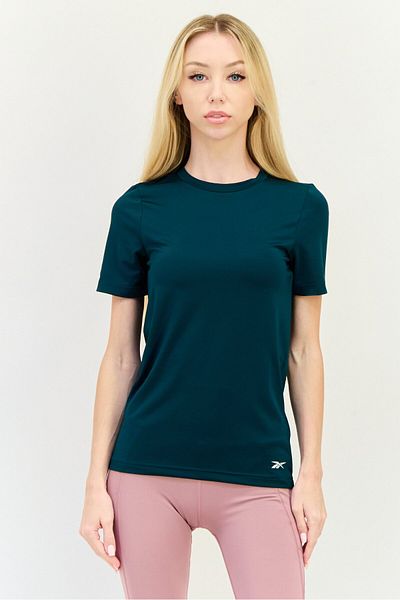 Reebok Women Sportswear Fit Short Sleeve Training T-shirt, Dark Green
