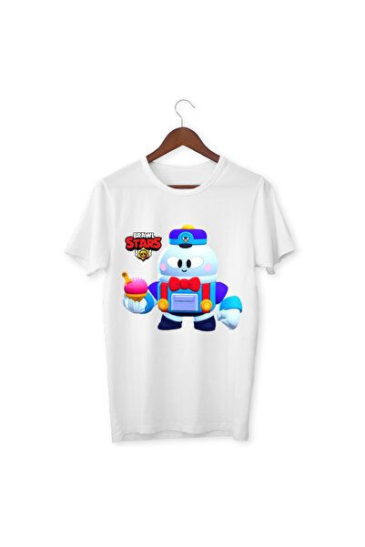 ALPŞAN TİCARET Brawl Stars Lou Kids Adult White T-Shirt Brawl Stars Lou Unise...
