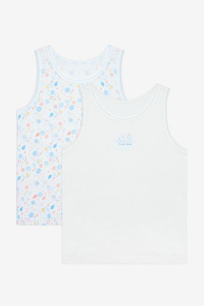 Penti White Tennis Tank Top - Girl's Picnic Set of 2