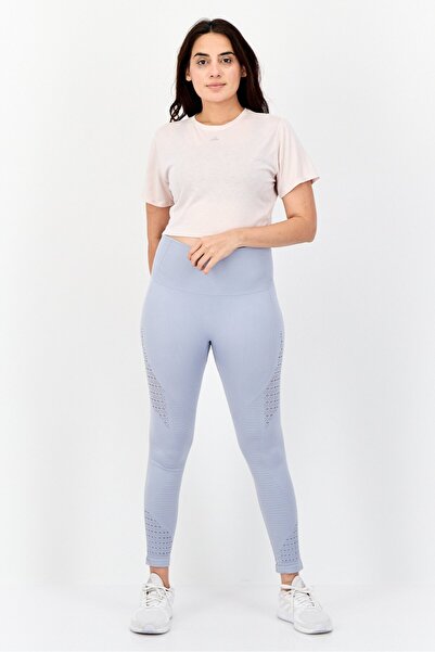 adidas Women Sportswear Fit Short Sleeve Yoga Tops, Ash Pink