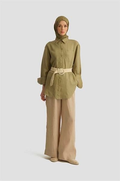Armine Linen Palazzo Trousers 25Yd4231-2 Beige