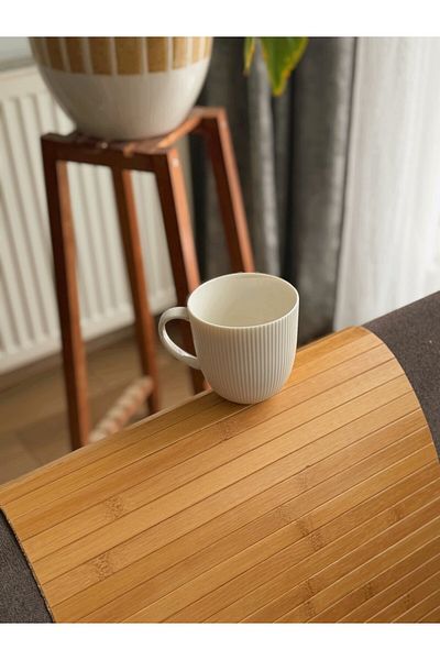 BUCOLIC Bamboo Sofa Side Tray - Foldable Serving Tray