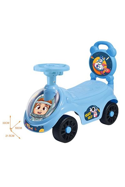 Rally Ride on Car for Girls And Boys Steering Wheel with Music Cartoon Animal Toys Vehicle for Kids Slide