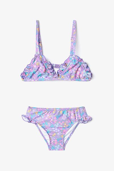 Penti Mehrfarbiges Dreiecks-Bikiniset mit hübschen Blumen für Mädchen