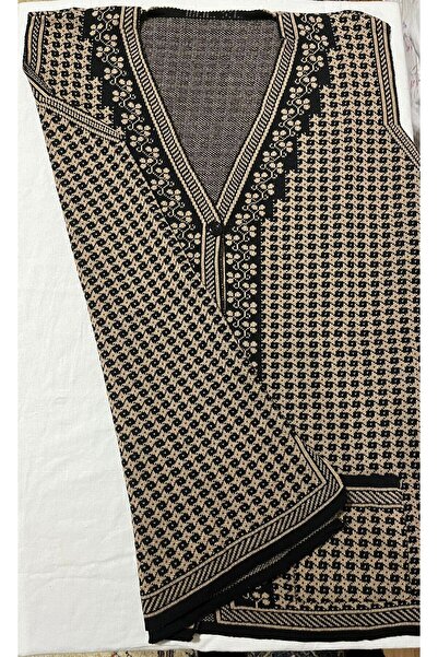huma butik Brown Acrylic Vest
