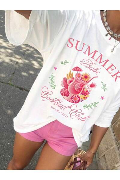 Jose Clothing Тениска с щампа с къс ръкав и къс ръкав