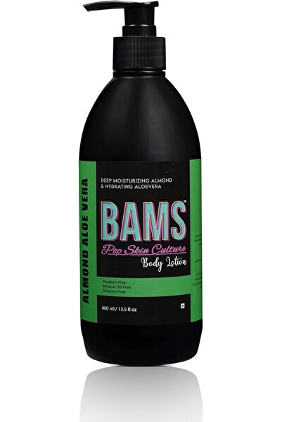 BAMS POP SKIN CULTURE لوشن للجسم بخلاصة اللوز والصبار | تركيبة مُنعّمة ومُعزّ...