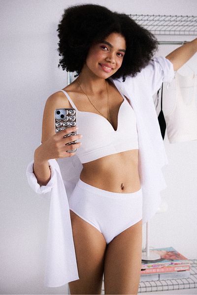 Penti Λευκό Bralet χωρίς ραφή