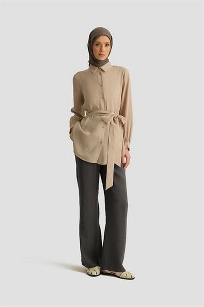 Armine Modal Straight Trousers 25Yd4224-2 Anthracite