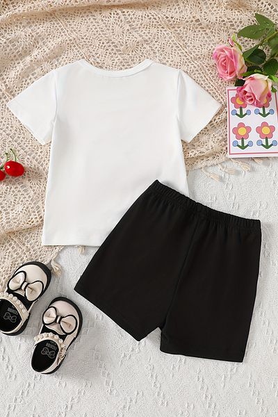 MYADA Cherry Patterned Shorts Girl's Bottom Top Suit 24033