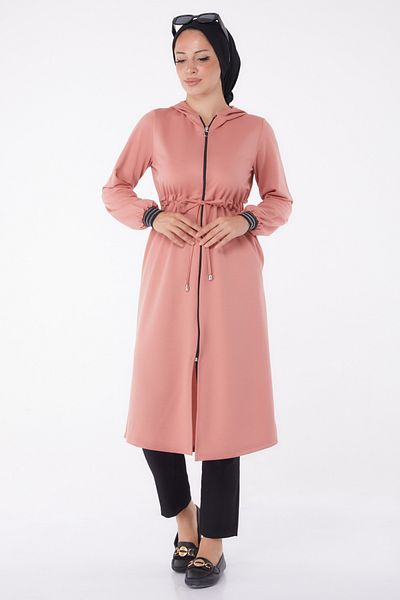 TOFİSA Plain Hooded Collar Women's Pink Cap - 13050