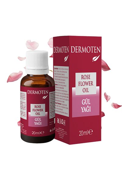 Dermoten Îngrijire terapeutică a pielii cu ulei de trandafir, ulei esențial pur pentru aromaterapie și masaj, calmant, H