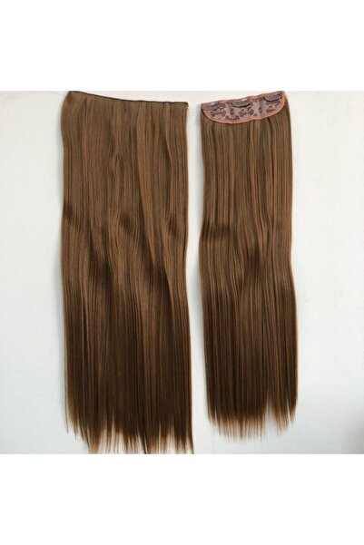 papatya peruk Cinnamon Color Plain Long Heat Styleable Snap Set