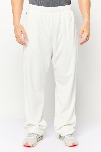 adidas Men Sportswear Fit Basketball Velour Pants, White