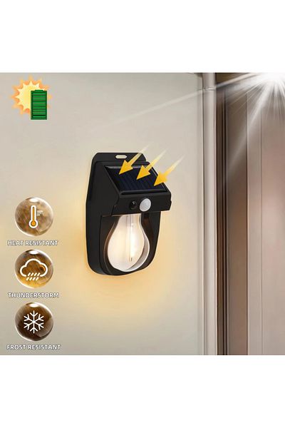 OEM Lampa Solara De Perete Led Cu Senzor De Miscare 3w, Rezistent La Apa, Pornire Si Oprire Automata