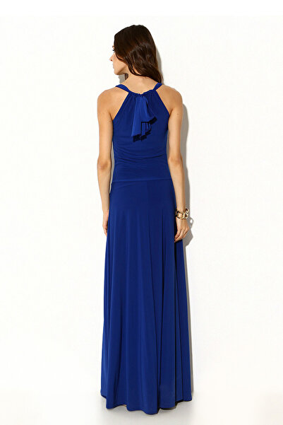 Laranor Sax Yakada Bağlama Detaylı Boncuk Aksesuar Tasarım Elbise Gündüzden Geceye Şıklık 24l7569