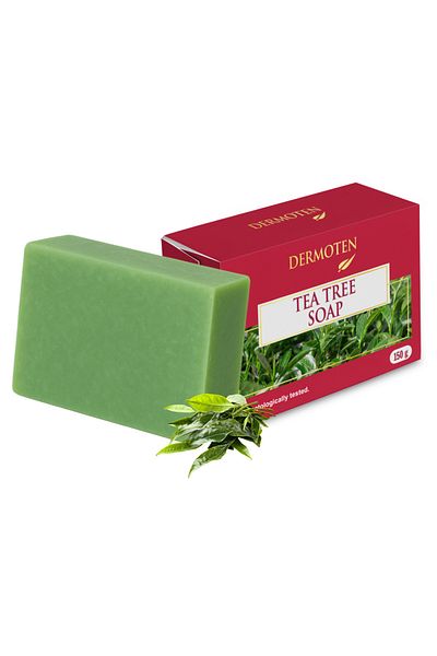 Dermoten Sapun cu carbune activat pe baza de glicerina din plante, transparent, curatare profunda, 150gr