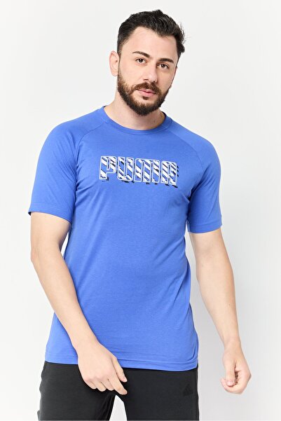 Puma Men Sportswear Fit Short Sleeves Outdoor T-shirts, Blue