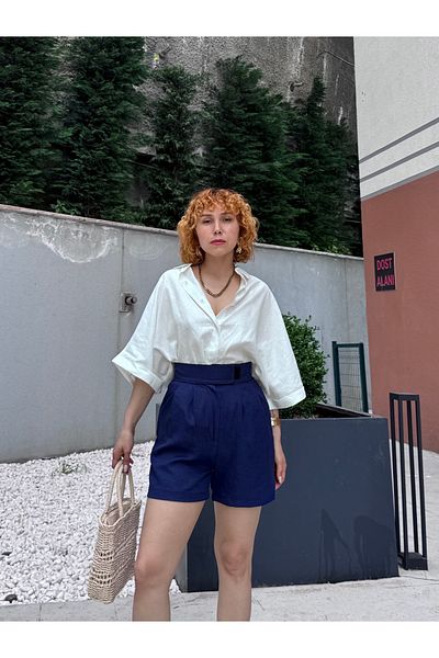Bak'ap City Size Short Velcro Linen Shorts