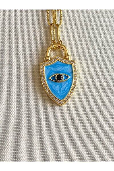 FIERA JEWELRY قلادة من الفولاذ بتفاصيل سلسلة العين من Ataç